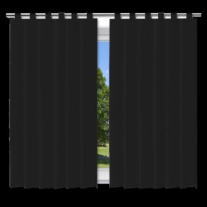 Cortina Blackout Preto - 280x280cm - c/ alça p/ varão