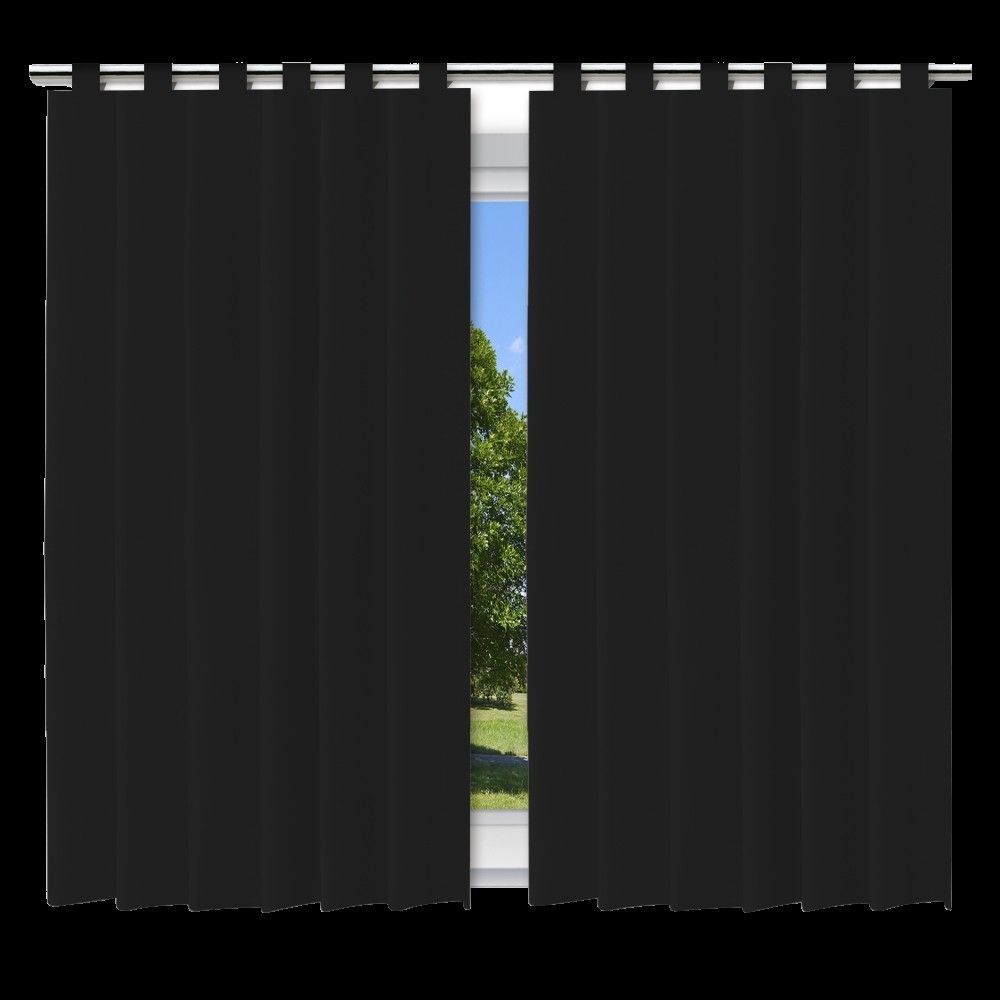 Cortina Blackout Preto - 280x280cm - c/ alça p/ varão