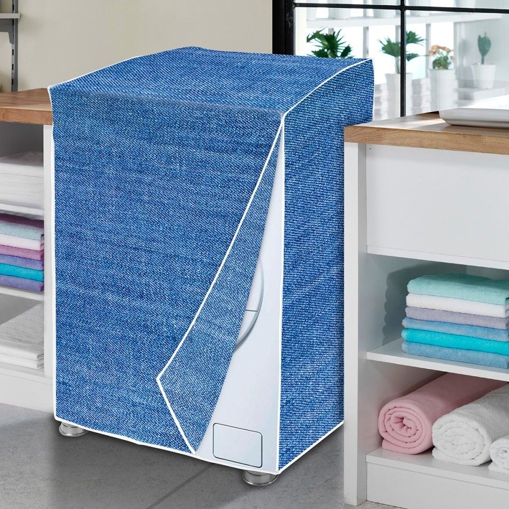 Capa Maquina de Lavar Flanelada Jeans GG - Imagem 2