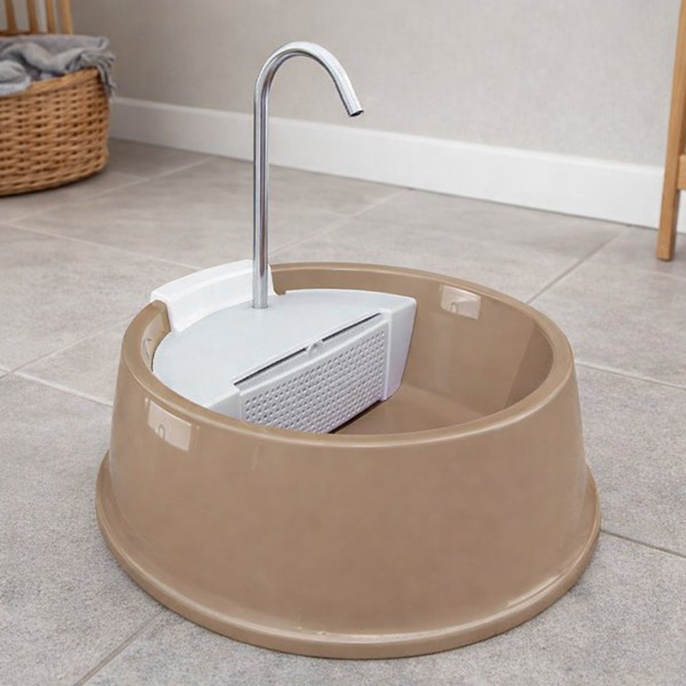 Fonte Bebedouro Gatos Cães Automático Joy Furacão Pet Bivolt - Marrom - Imagem 3