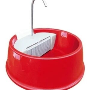 Fonte Bebedouro Gatos Cães Automático Joy Furacão Pet Bivolt - Vermelha