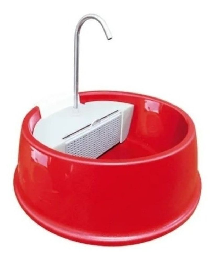 Fonte Bebedouro Gatos Cães Automático Joy Furacão Pet Bivolt - Vermelha