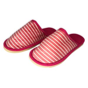Pantufa Feminina com Listras Pink 40/41