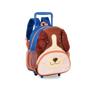 Mochila Infantil Rodinhas Escolar Passeio Cachorro Marrom