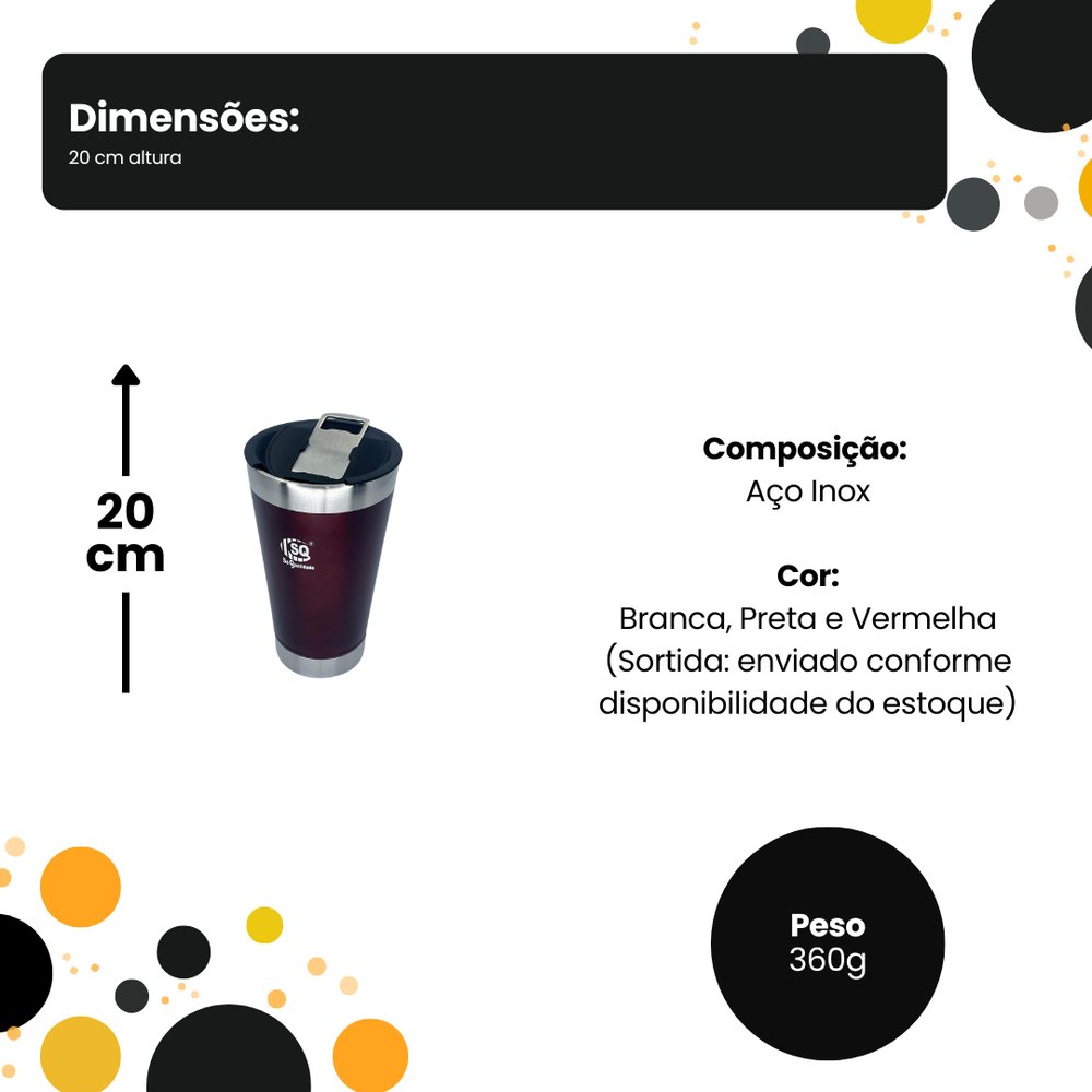 Copo Termico Cerveja Abridor 500ml - Sortida - Imagem 4