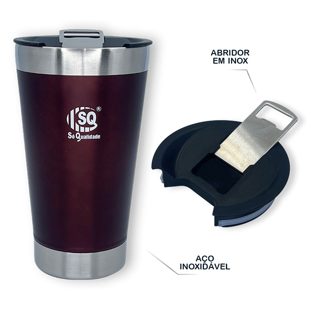 Copo Termico Cerveja Abridor 500ml - Sortida - Imagem 3