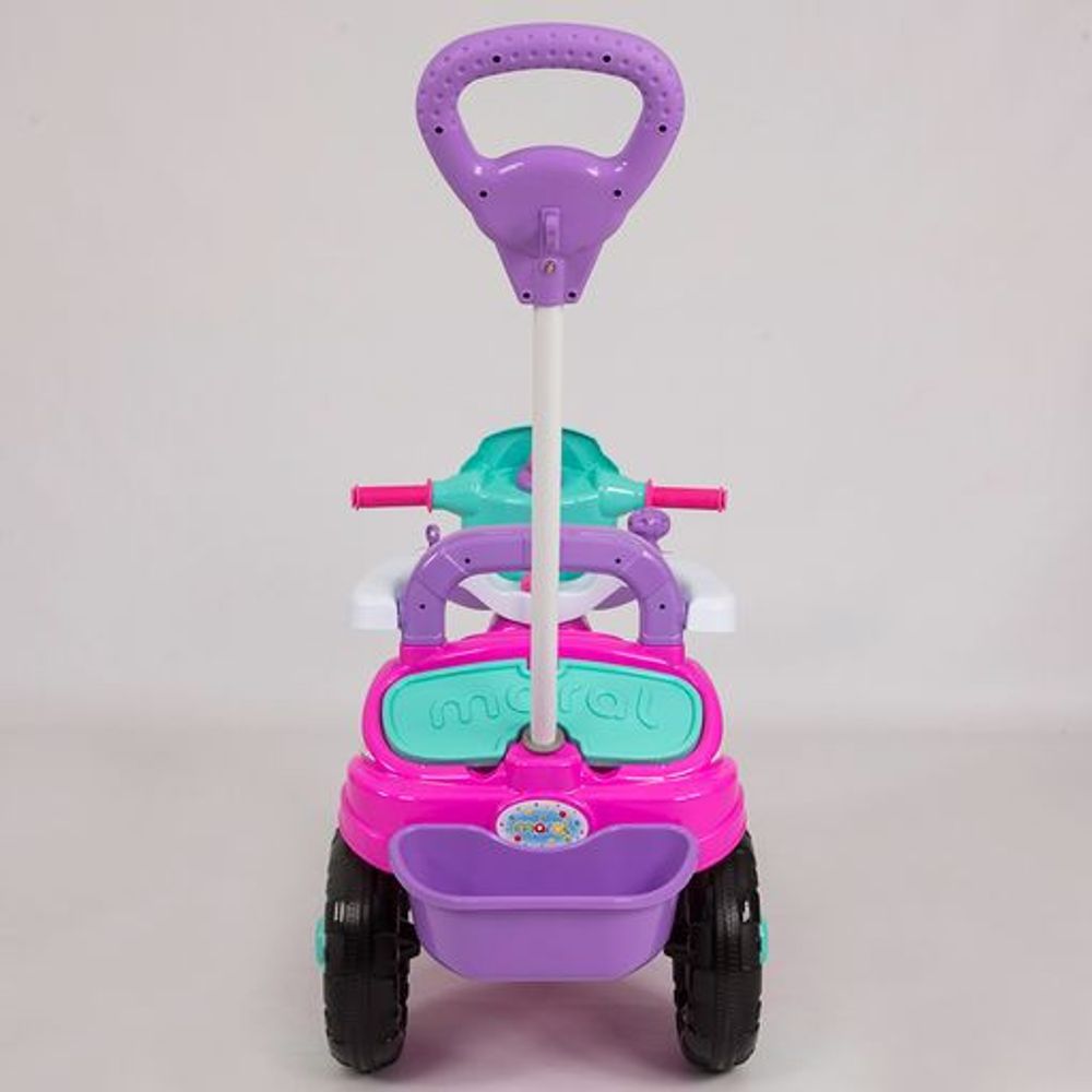 Triciclo Rosa para Passeio com Empurrador - Menina - Imagem 2