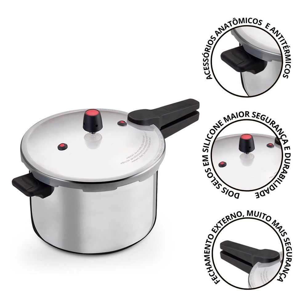 Panela de Pressão Fechamento Externo 10 Litros - Imagem 3