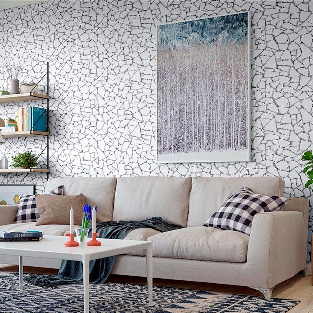 Papel de Parede Adesivo PVC Estampa Pedregulhos - 5 Metros - Imagem 2