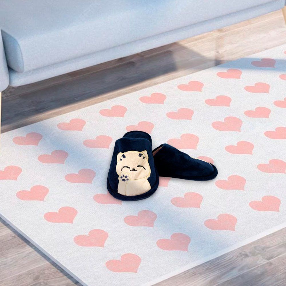 Pantufa Gatinho Infantil Azul Tam. 30/31 - Imagem 5