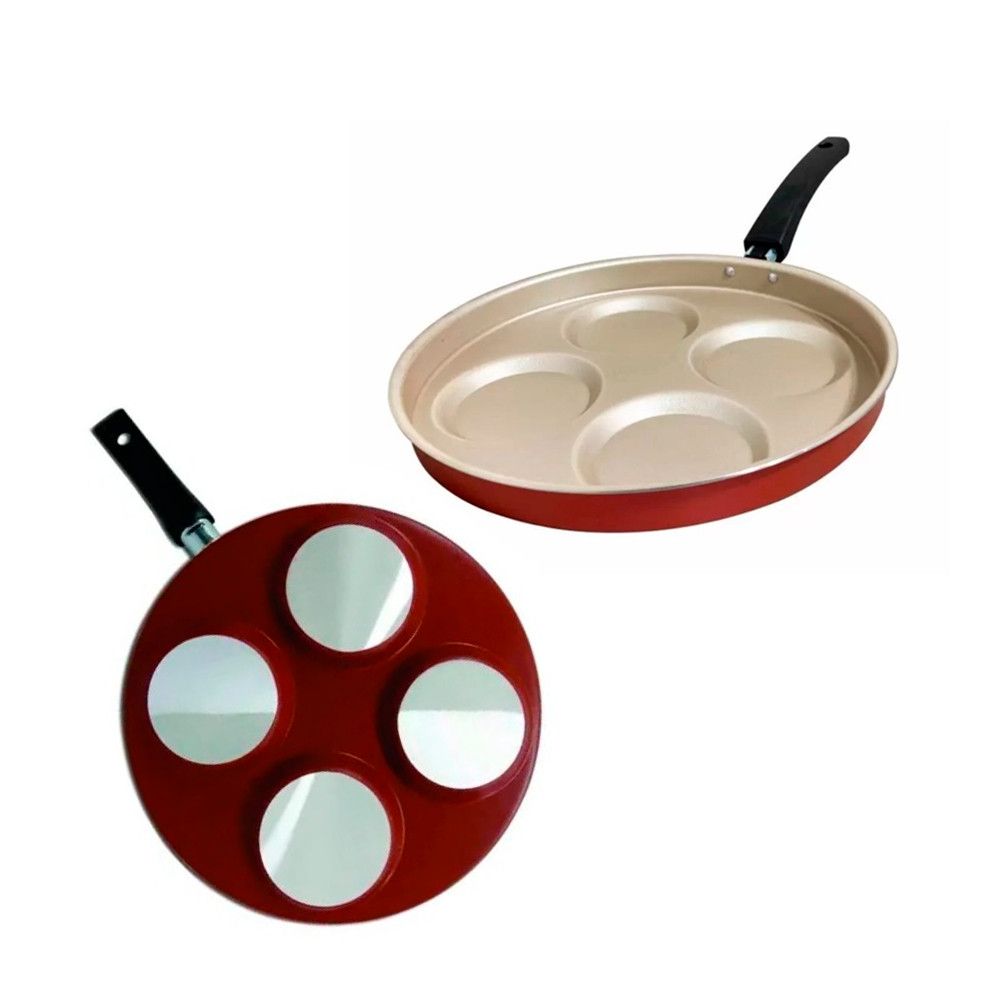 Frigideira de Ovos 4 em 1 com Tampa - Cereja - Imagem 3