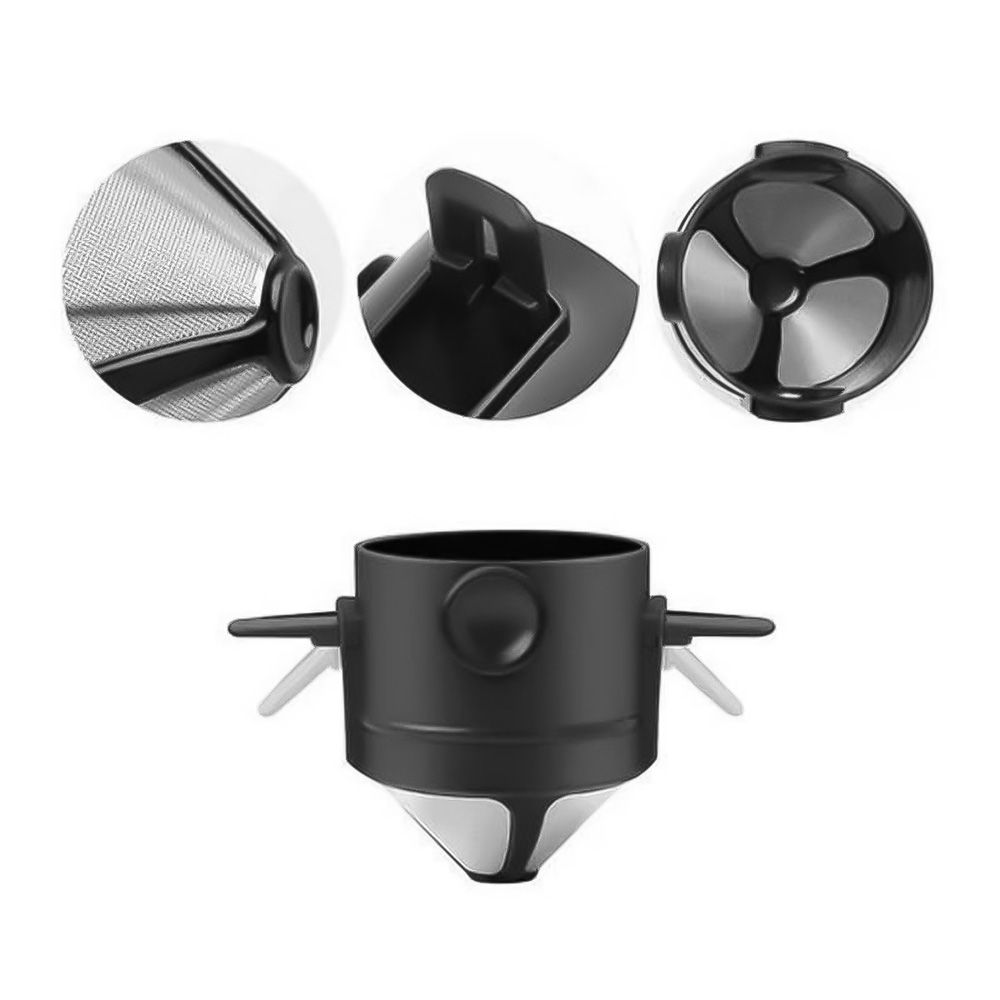 Mini Filtro Coador de Café Portátil Reutilizável Com Suporte Dobrável - Imagem 2