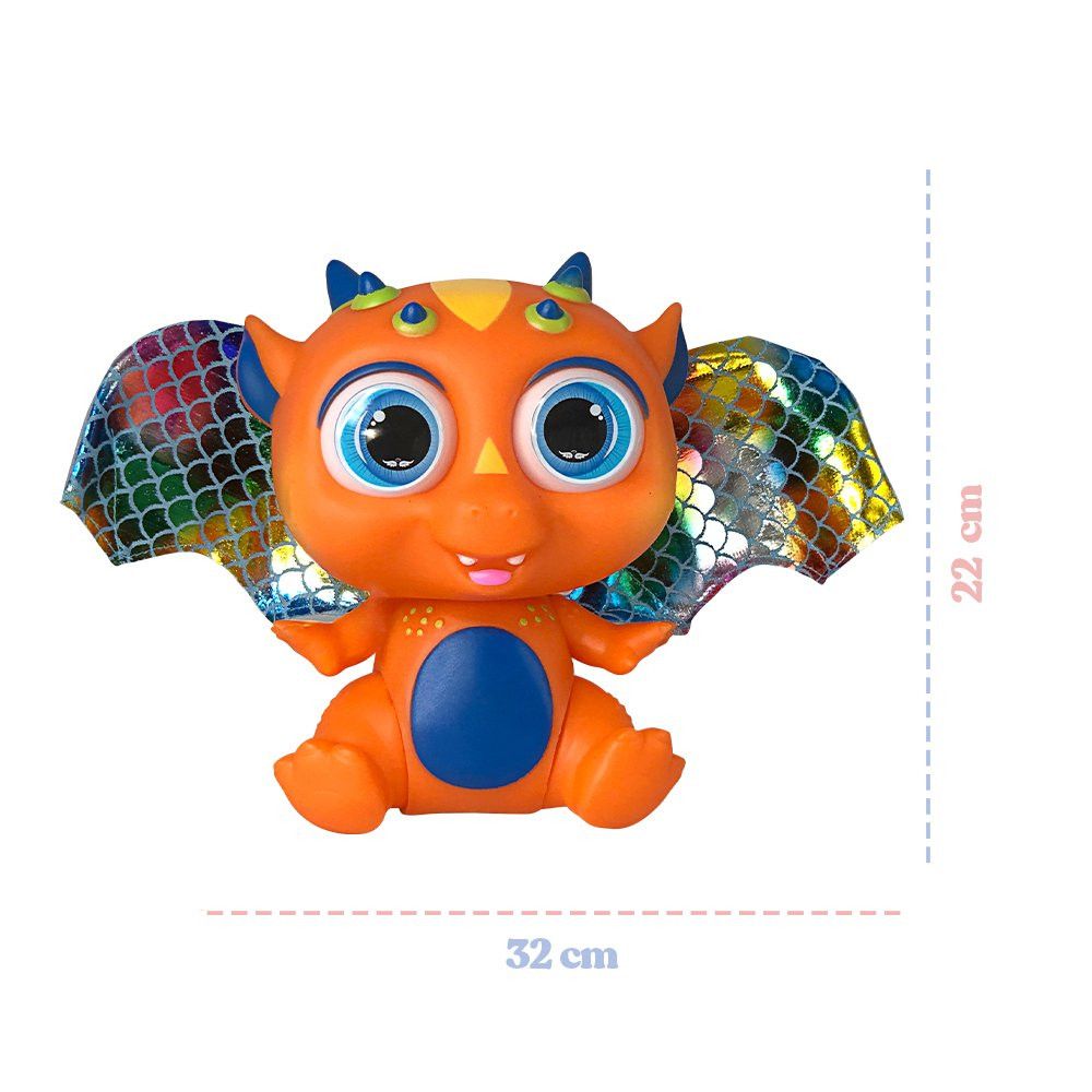 Bebê Dragão Flying Baby Com Asas - Laranja - Imagem 6