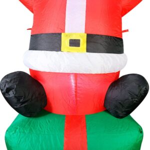 Papai Noel Infláel Sentado no Saco de Presente de 1,90m Bivolt