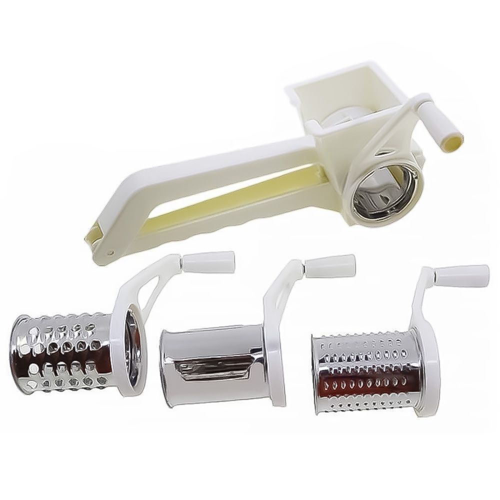 Ralador e Fatiador Manual Manivela Inox 3 em 1 - Imagem 2