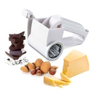 Ralador e Fatiador Manual Manivela Inox 3 em 1