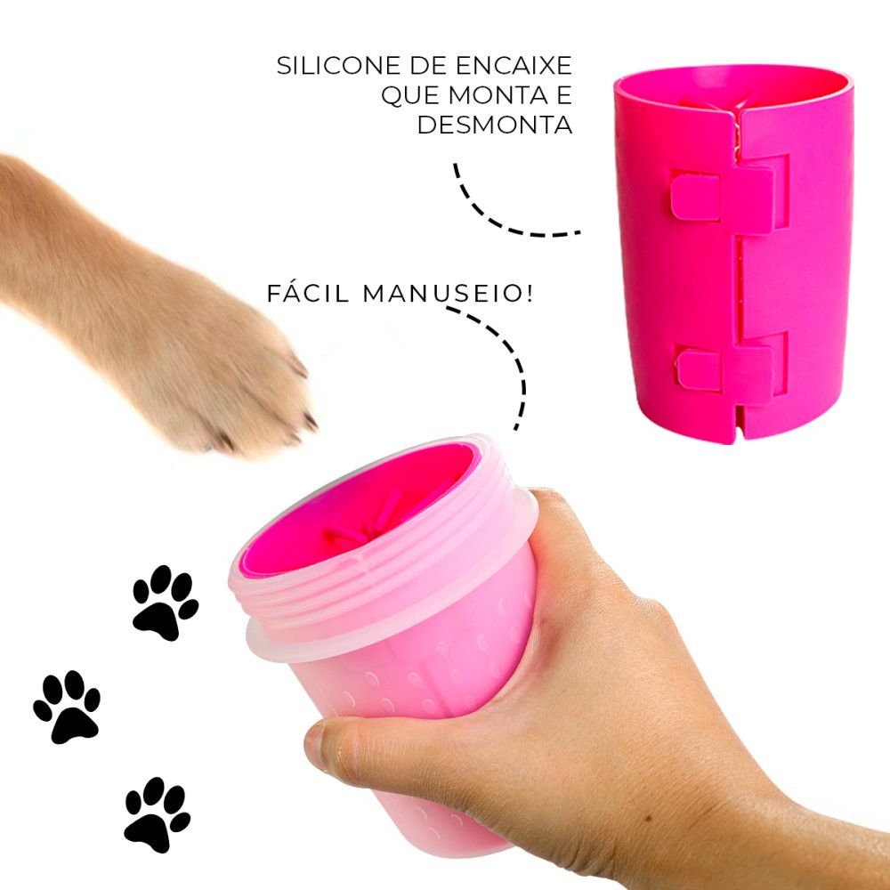 Lava-Patas para Cachorros Médios - Rosa - Imagem 3