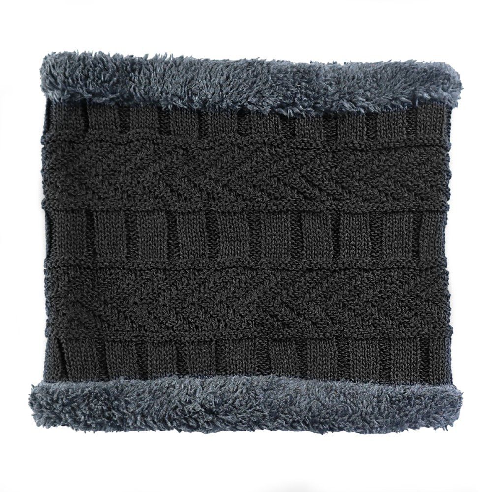 Kit Gorro de Frio e Cachecol Estilo Gola - Preto - Imagem 4