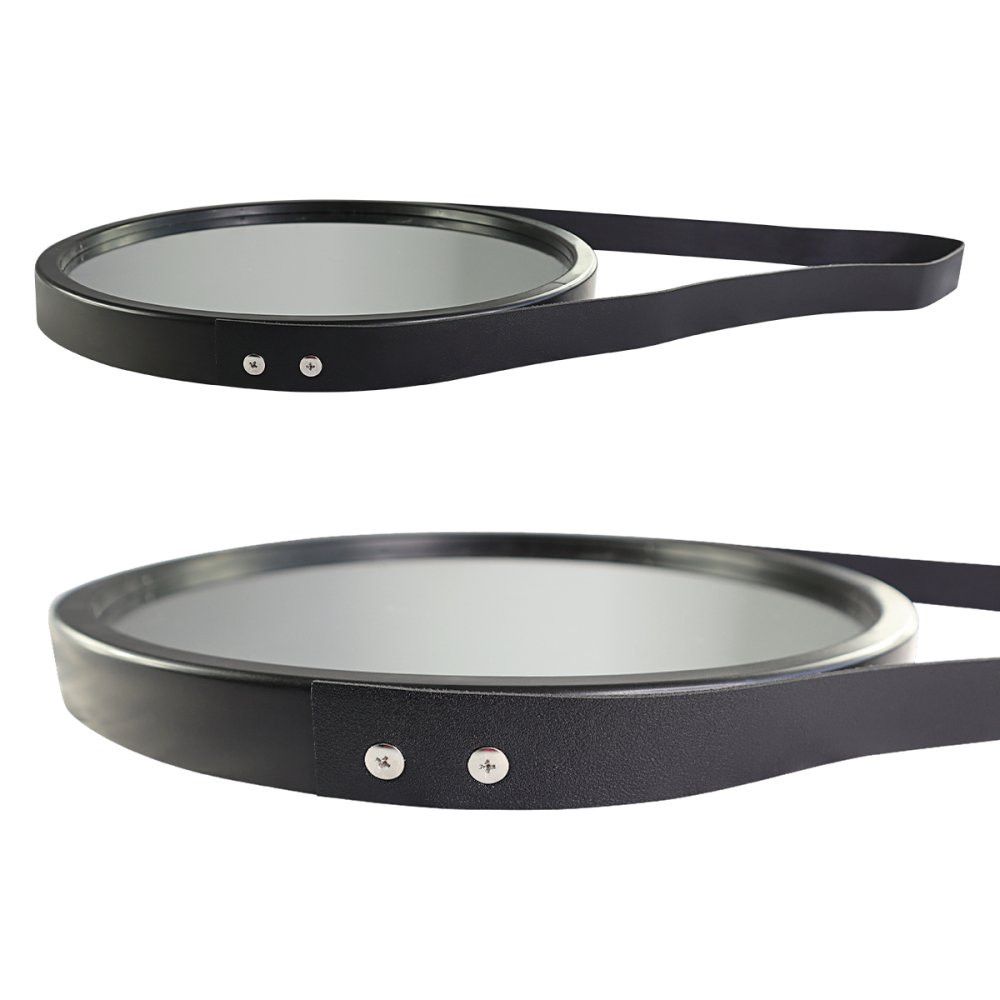 Espelho Decorativo Pequeno Redondo 33cm Preto - Imagem 2