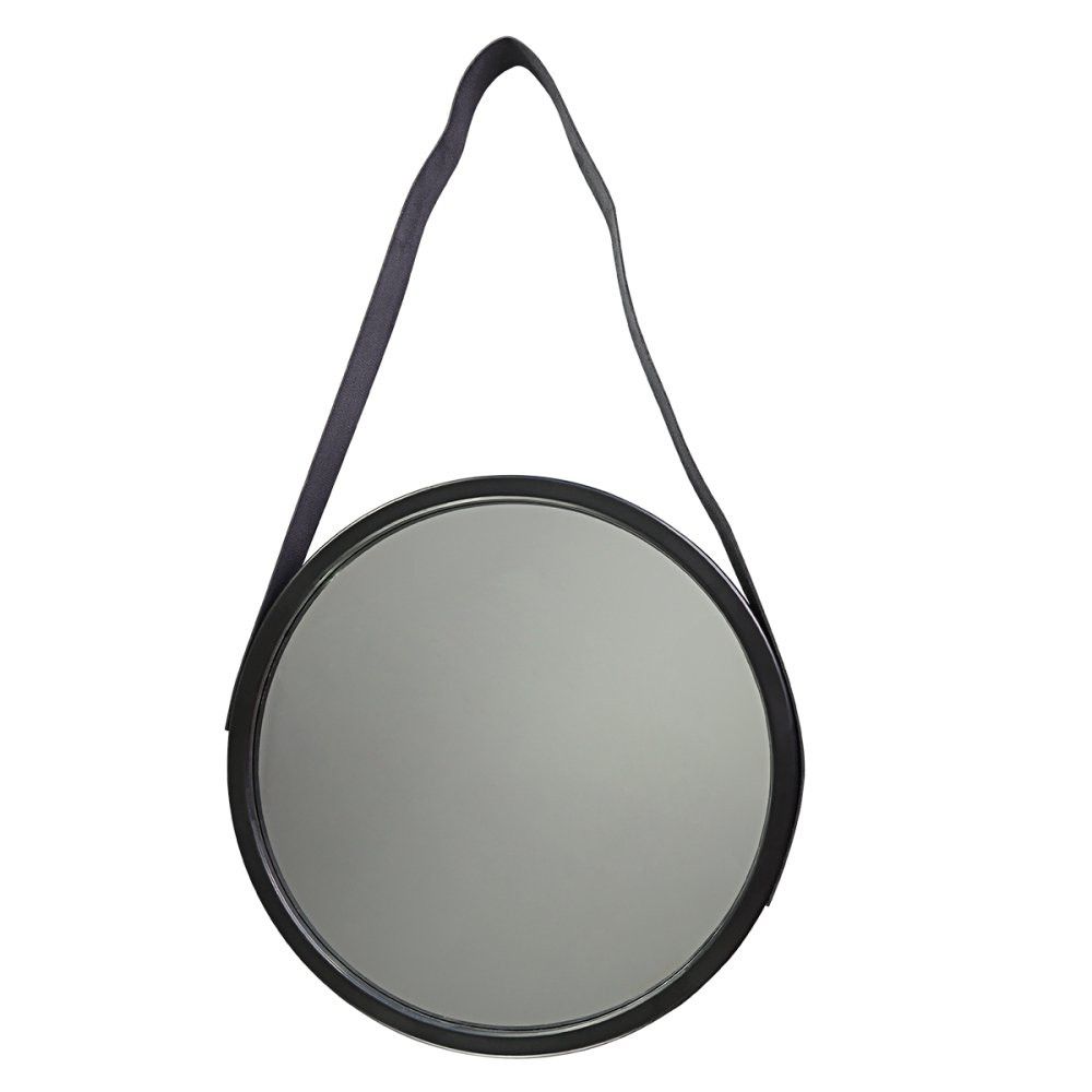 Espelho Decorativo Pequeno Redondo 33cm Preto - Imagem 4