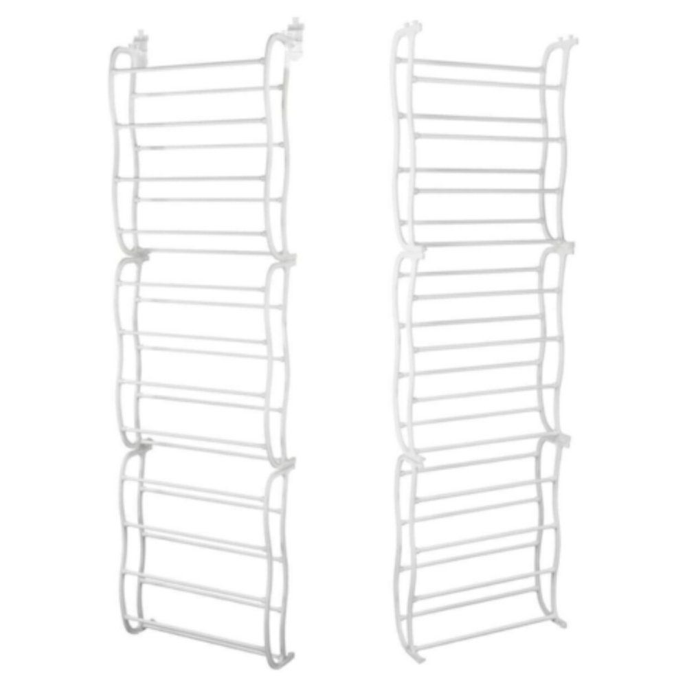 Sapateira Vertical de Parede e Porta para 36 Pares - Branca - Imagem 3