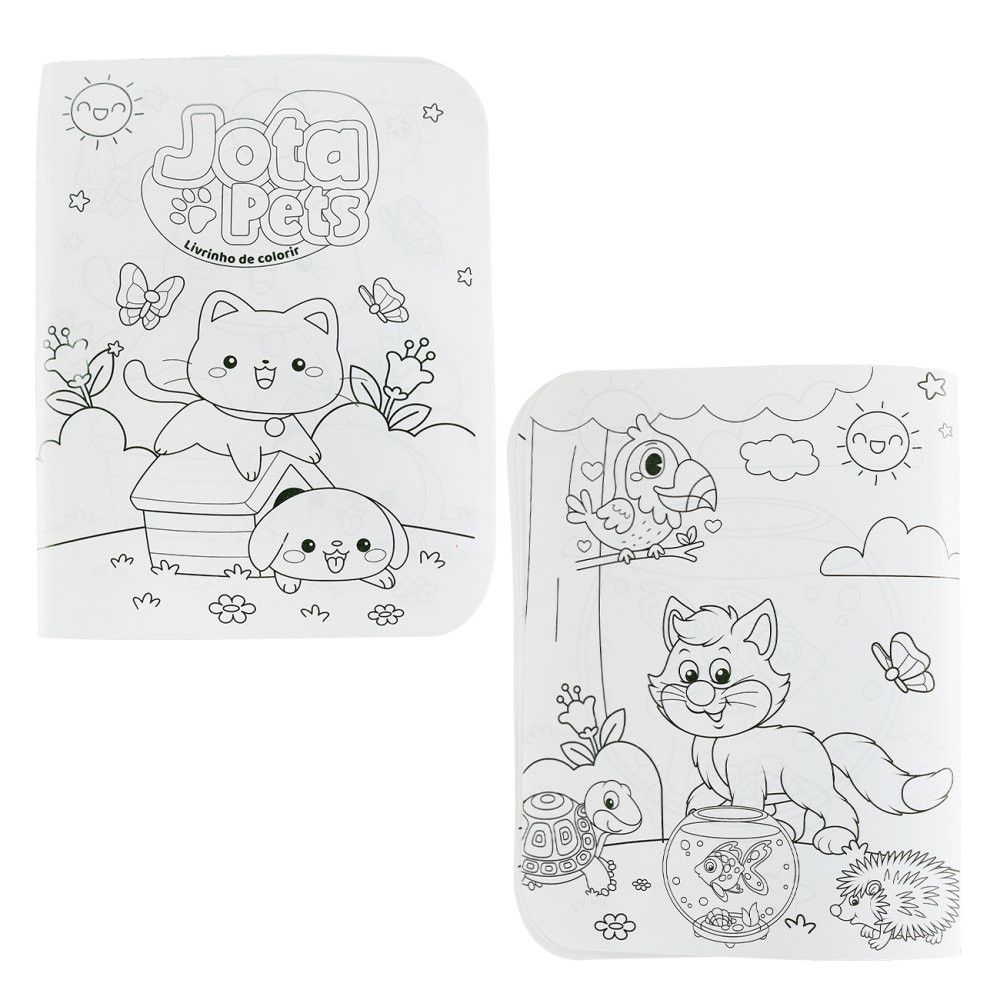 Livro para Colorir Infantil com Caixa de Giz de Cera 6 Unidades - Sortido - Imagem 3