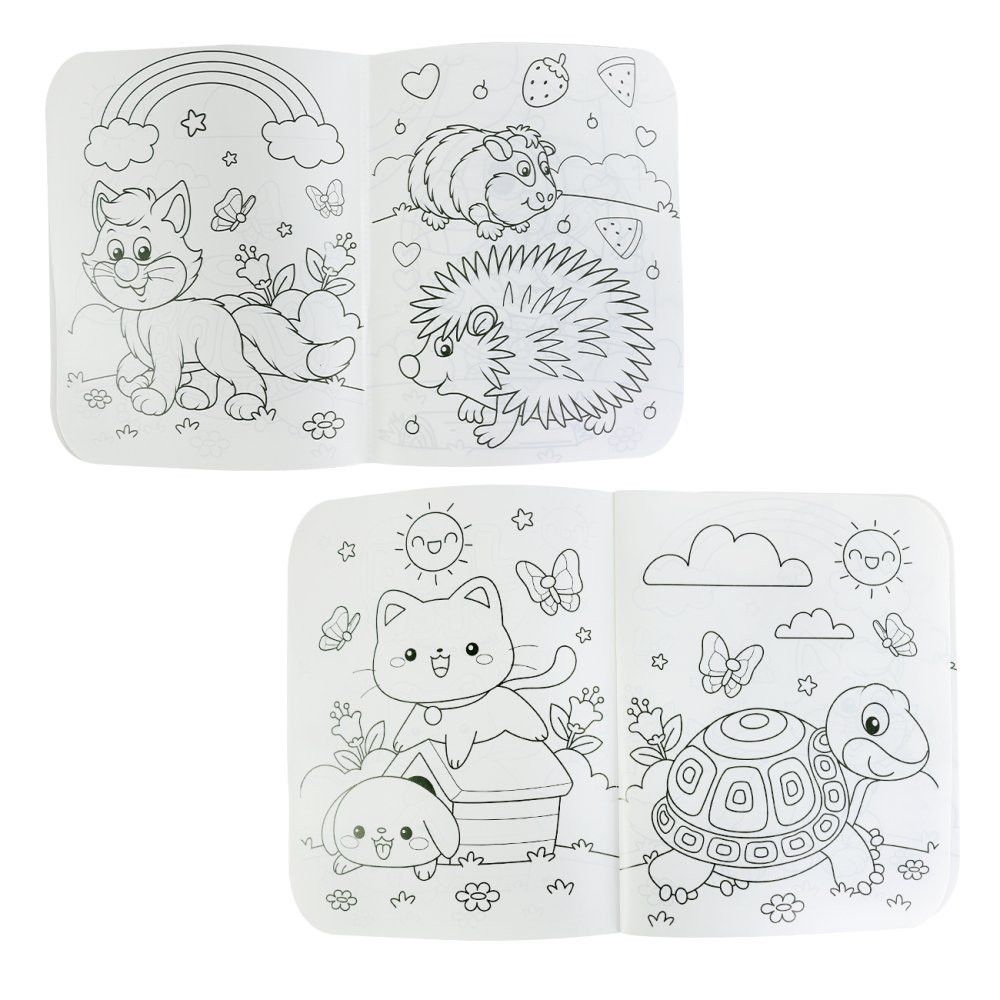 Livro para Colorir Infantil com Caixa de Giz de Cera 6 Unidades - Sortido - Imagem 4