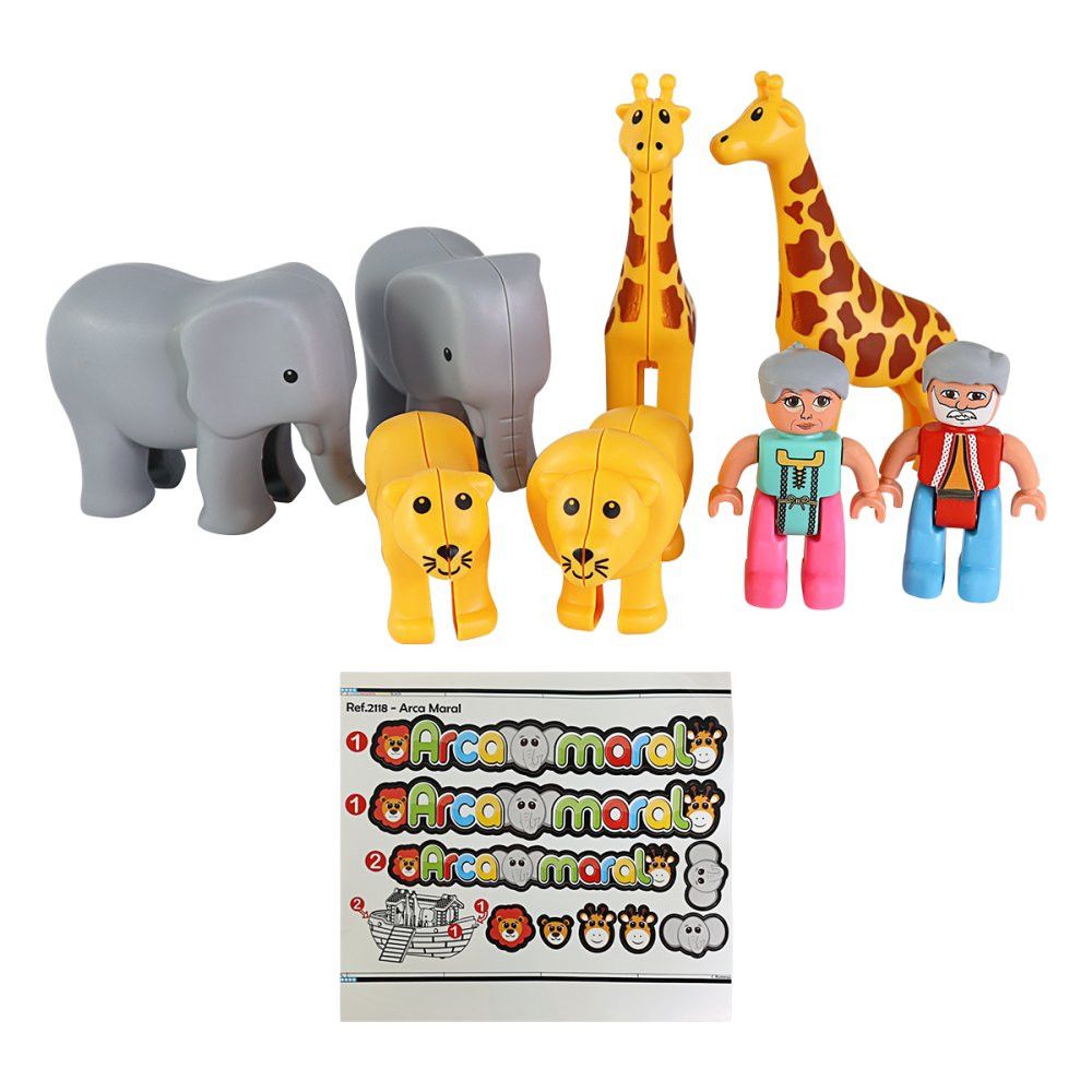 Arca de Noé para Montar com 2 Bonequinhos e 6 Animais - Imagem 6