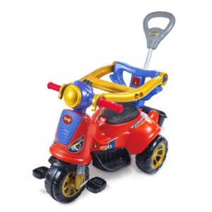 Triciclo Infantil De Passeio E Pedal Andador Avespa Spider