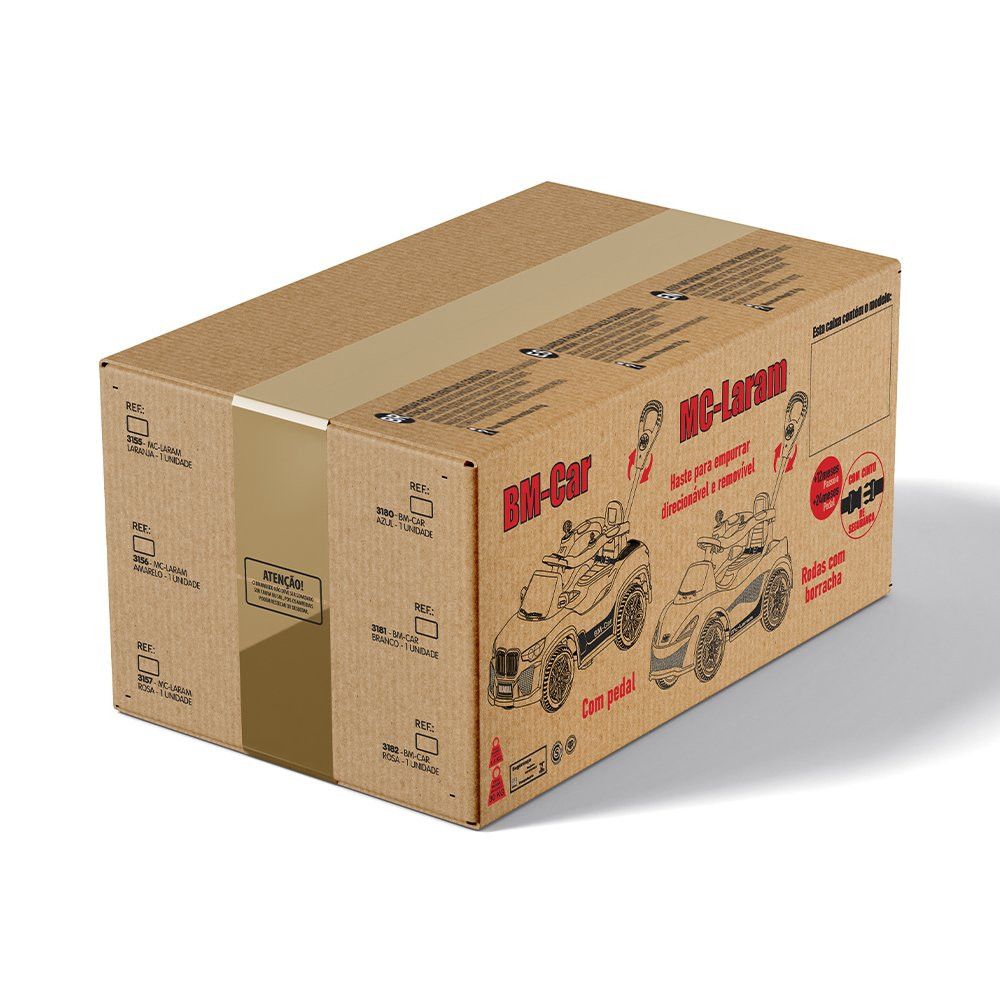 Carrinho de Passeio Infantil BM CAR Police - Azul - Imagem 5