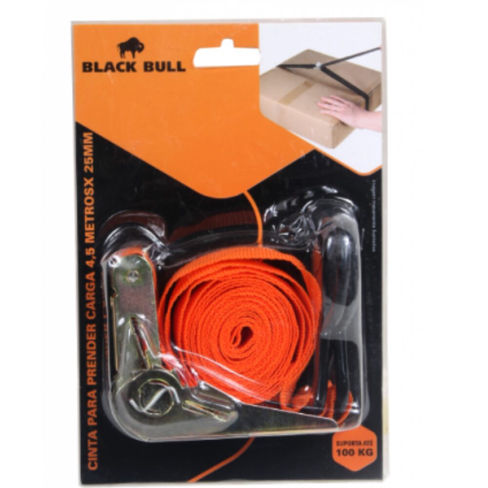 Cinta Prendedor Fixador De Cargas Catraca 100kg - Imagem 2