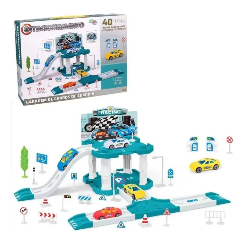 Pista Estacionamento de Brinquedo com 40 Peças