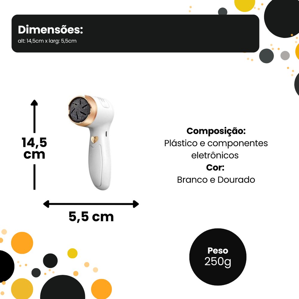 Esfoliador Elétrico Para Pés Portátil - Imagem 3