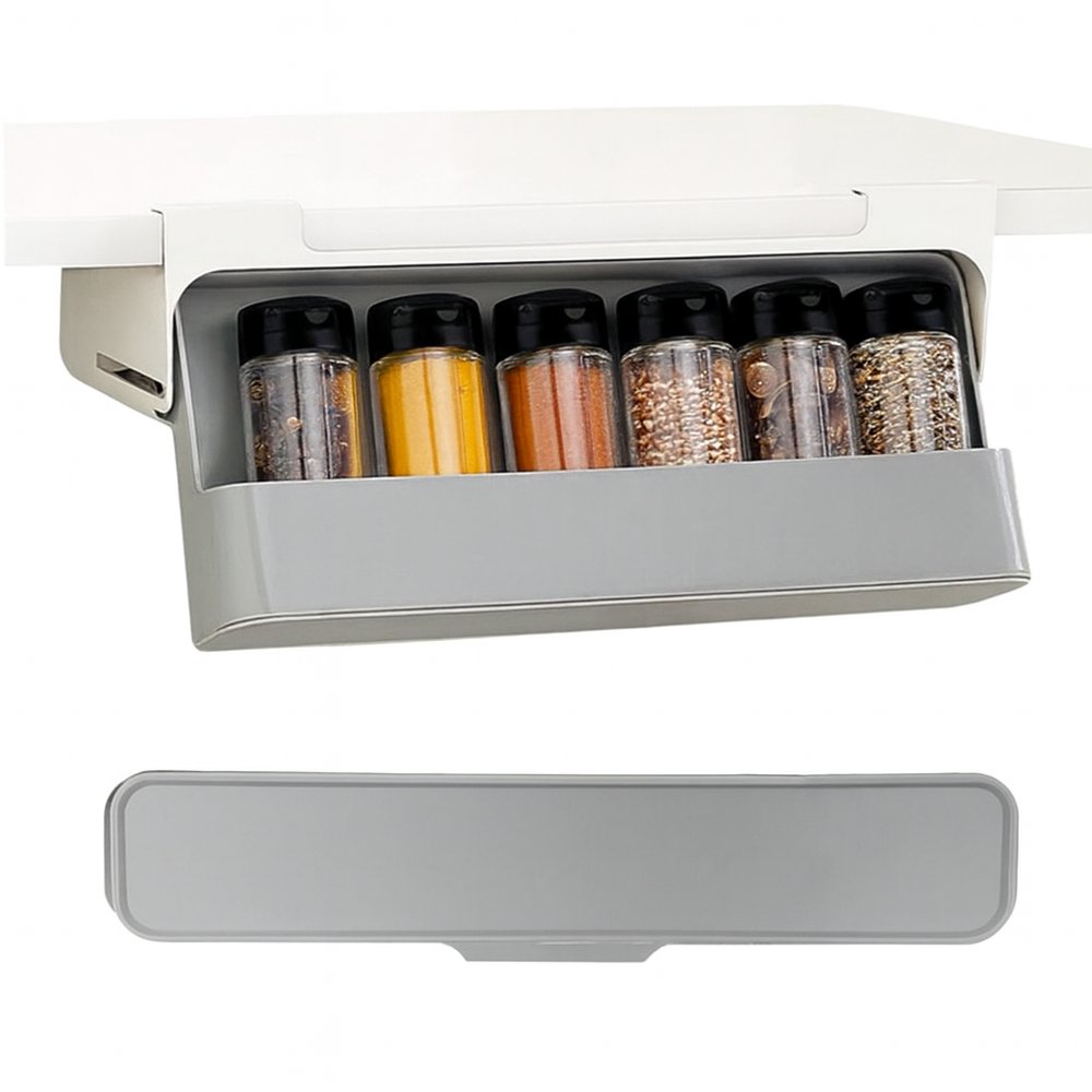 Conjunto Porta Condimentos Preto Com Suporte Autoadesivo - 6 Unidades - Imagem 3