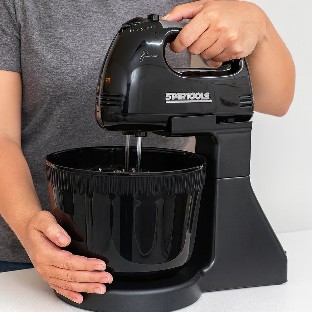 Batedeira Elétrica 127V com Balde 2L - Preta - Imagem 2