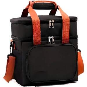 Bolsa Marmita Térmica Lancheira Faculdade Trabalho Cor:Preto