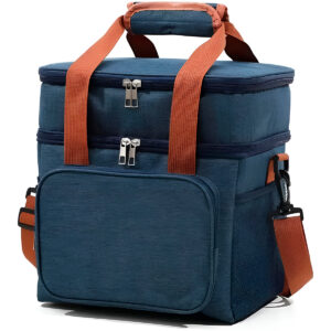 Bolsa Marmita Térmica Lancheira Faculdade Trabalho Cor:Azul