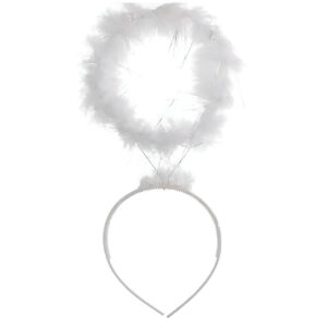 Arco Tiara Auréola Anjo Fantasia Festa Carnaval Cosplay Cor:Branco