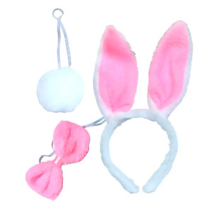 Fantasia Coelhinha Rabinho Tiara Orelhas Gravata Festa Diversão