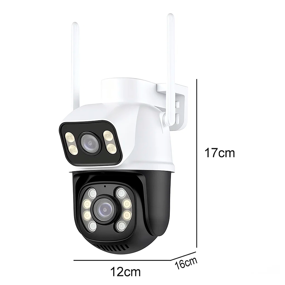 Câmera IP Sem Fio Lente Dupla Visão Noturna Segurança - Imagem 2