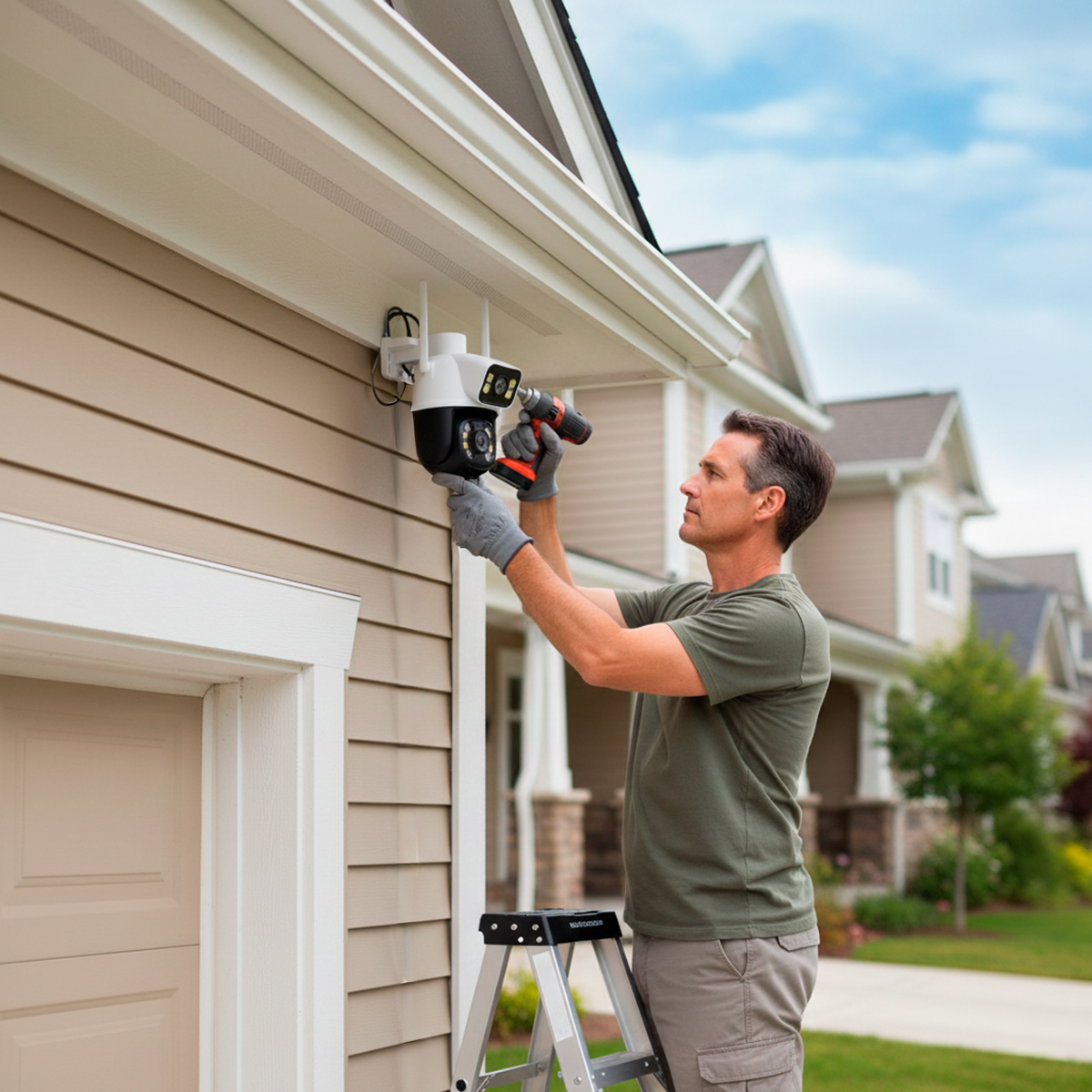 Câmera IP Sem Fio Lente Dupla Visão Noturna Segurança - Imagem 6