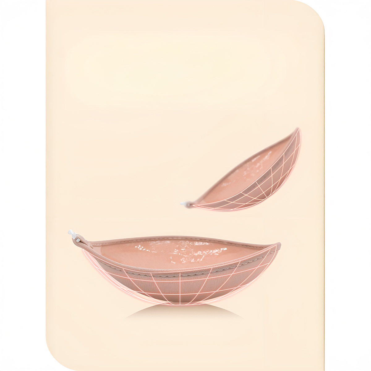 Sutiã Invisível Silicone Sem Alça Adesivo Protetor Bege Tamanho:D - Imagem 2