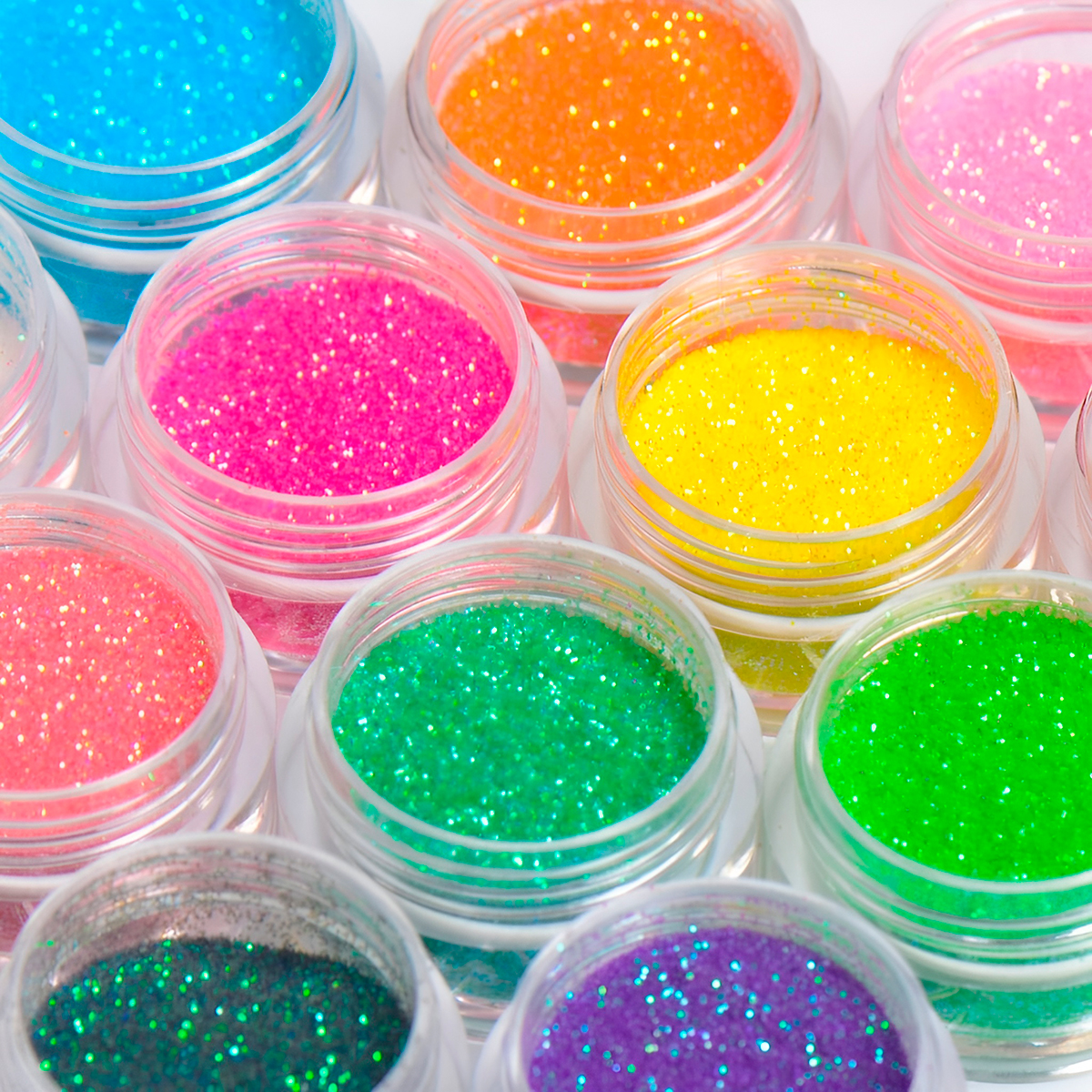 12 Potinhos Glitter Purpurina Festa Unha Brilho Nail Art