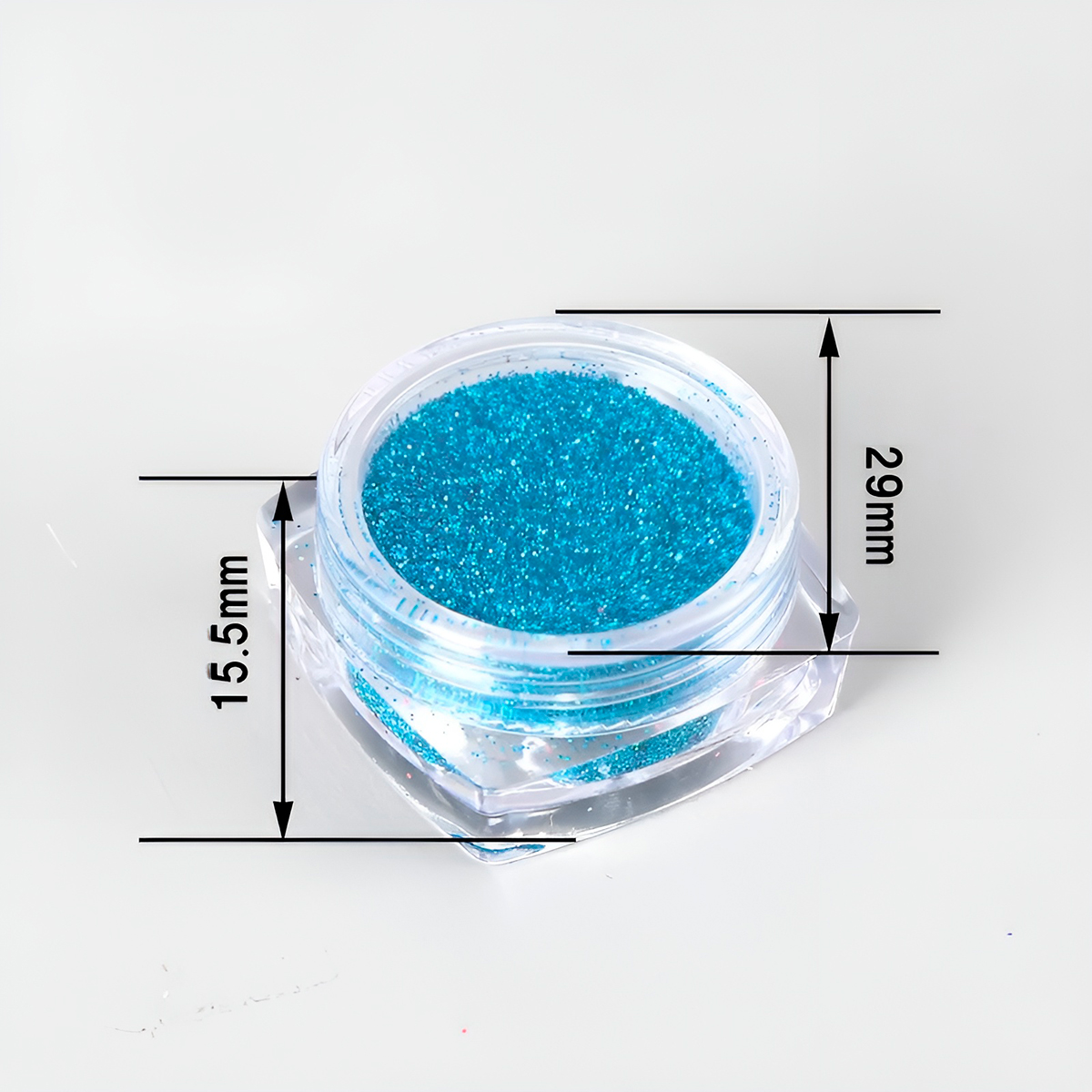 12 Potinhos Glitter Purpurina Festa Unha Brilho Nail Art - Imagem 2