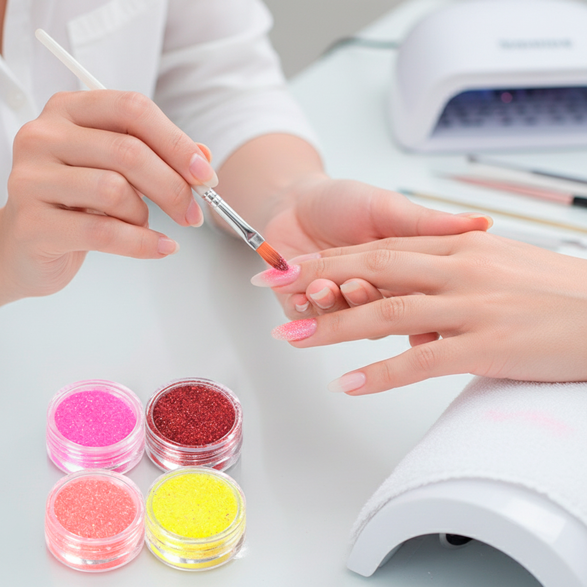 12 Potinhos Glitter Purpurina Festa Unha Brilho Nail Art - Imagem 4