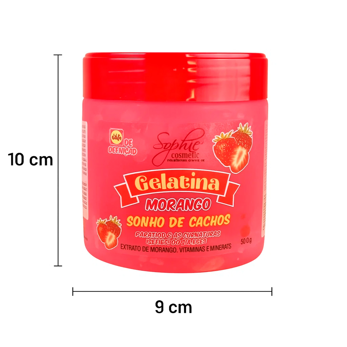 Gelatina Capilar Fragrância Morango Modelador Cachos - Imagem 3