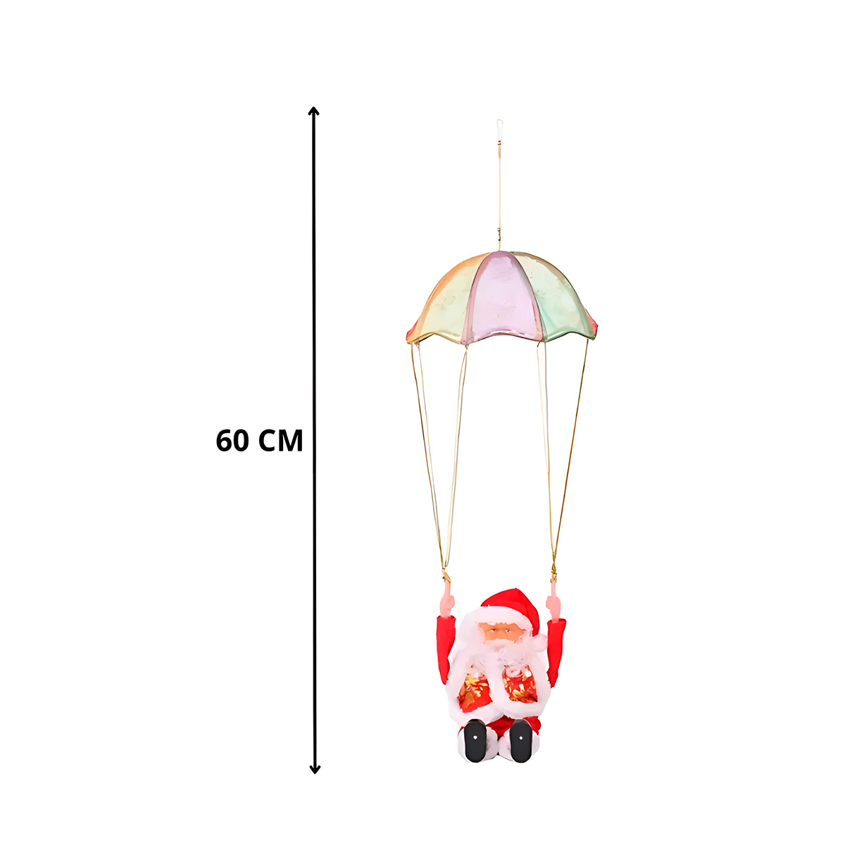 Papai Noel Paraquedista Decoração Natalina Ornamento - Imagem 3