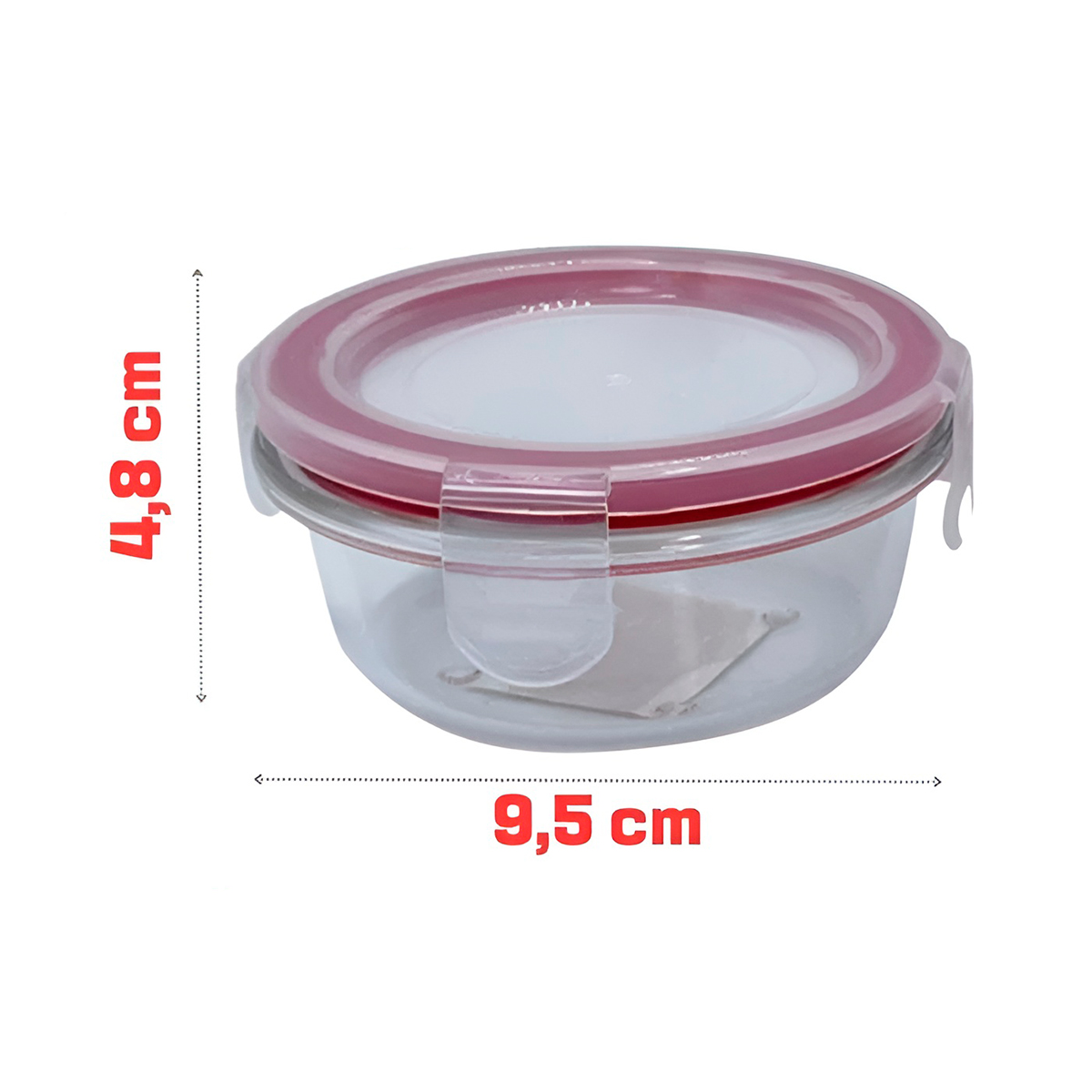 Conjunto 3 Potes Redondos Herméticos Vidro Mantimentos - Imagem 2