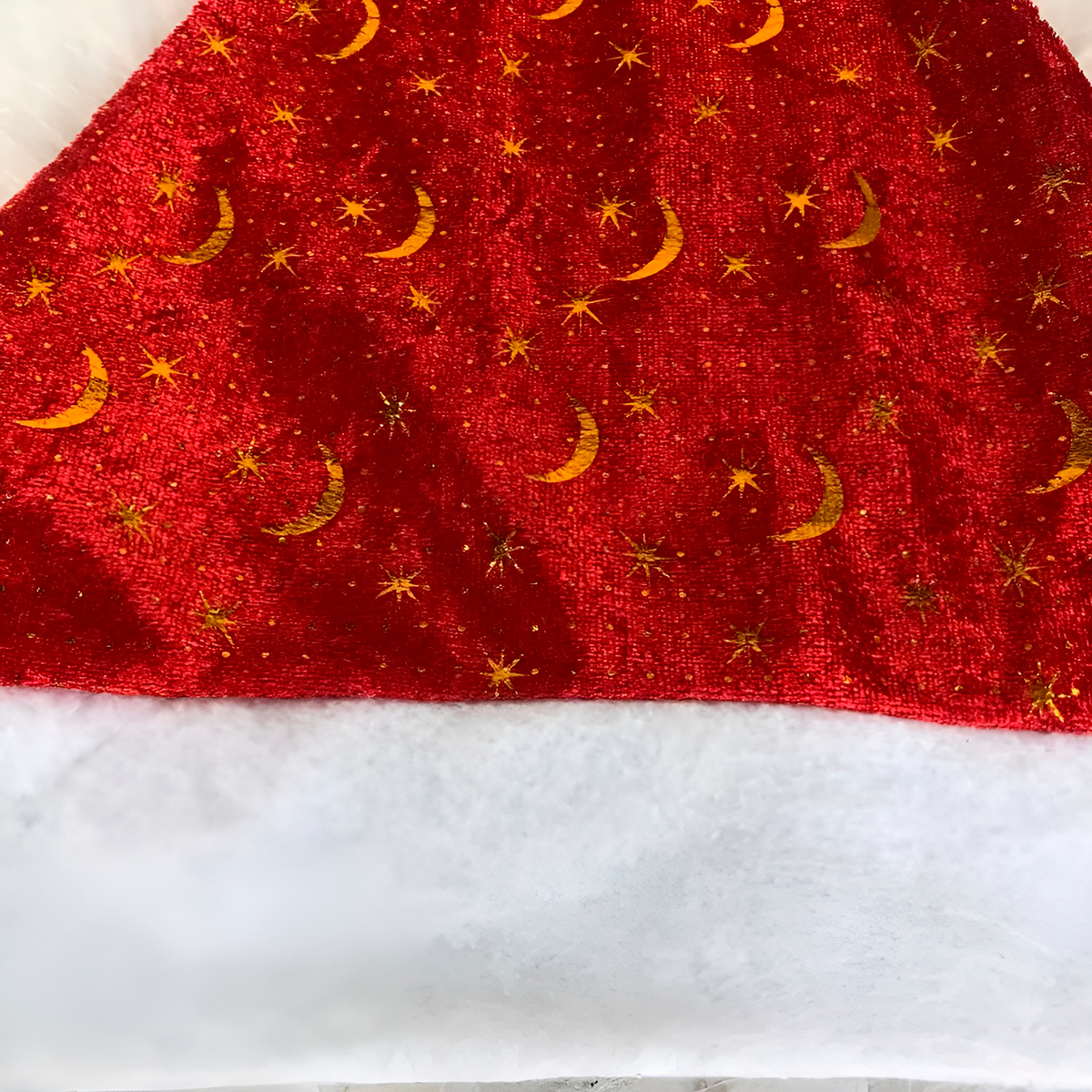 Gorro Estrelado Papai Noel Natal Enfeite Decoração - Imagem 2