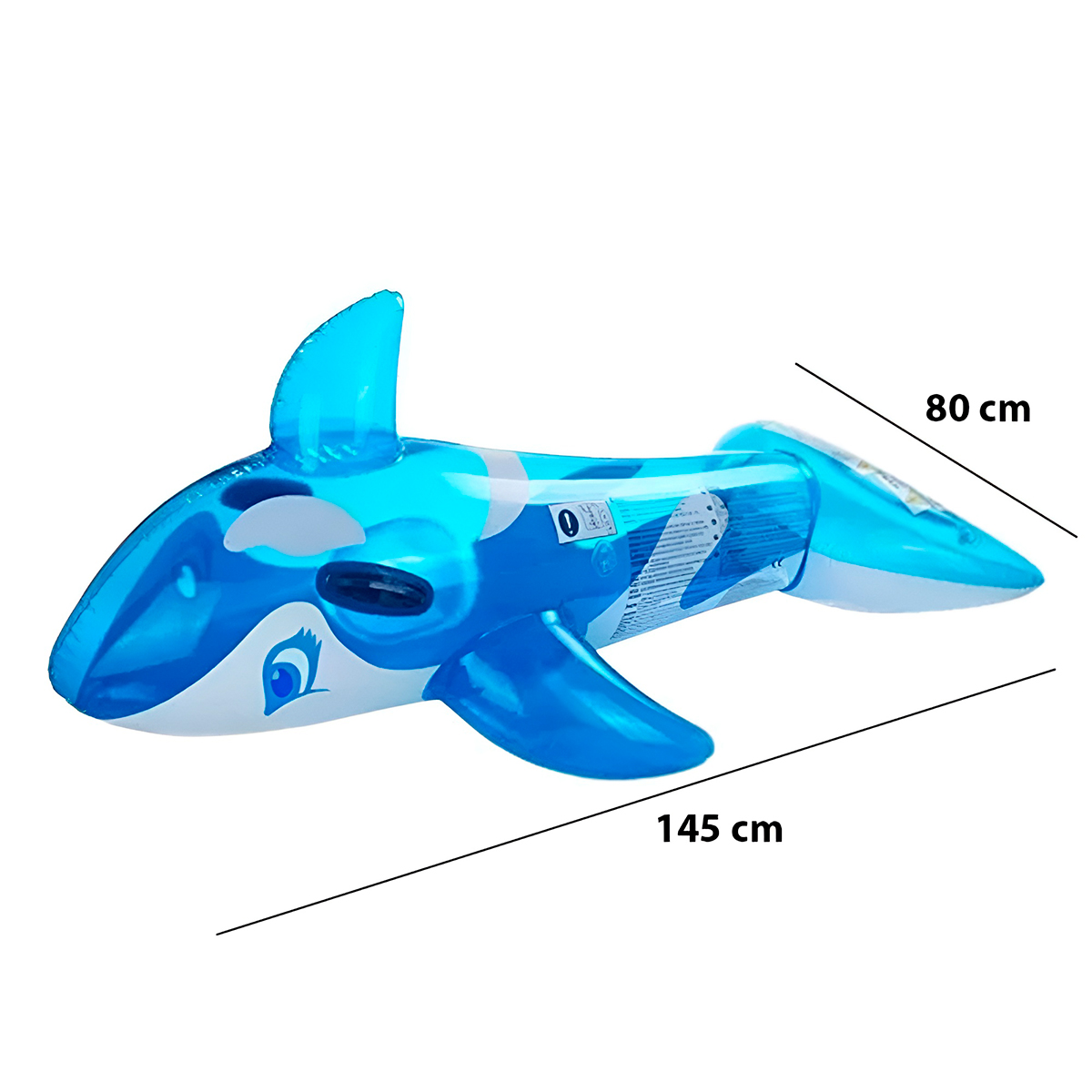 Boia Inflável Formato Baleia Azul Infantil Piscina - Imagem 3